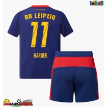 Camisa de Futebol RB Leipzig Conrad Harder #11 Equipamento Secundário Infantil 2025-26 Manga Curta (+ Calças curtas)